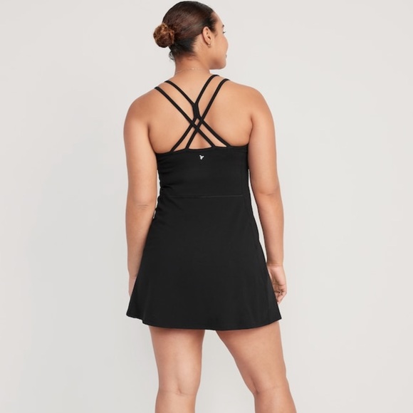 NWT! Black PowerChill Sleeveless Strappy Shelf-Bra Dress - Size Large - Picture 6 of 8